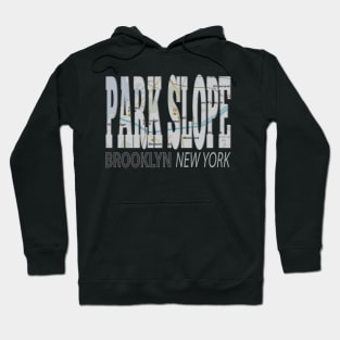 Fun Cool Park Slope Brooklyn New York with Subway Map Hoodie